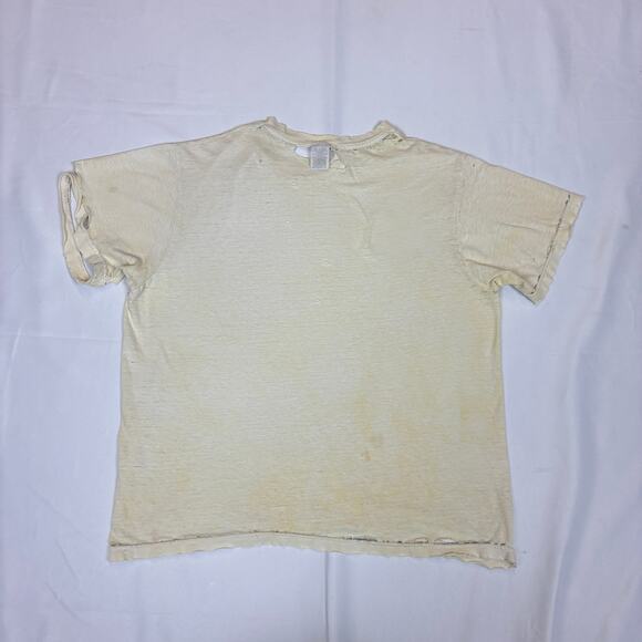 Vintage Thrashed Fruit of The Loom T Shirt Distressed Worn Men's Large - Picture 4 of 8